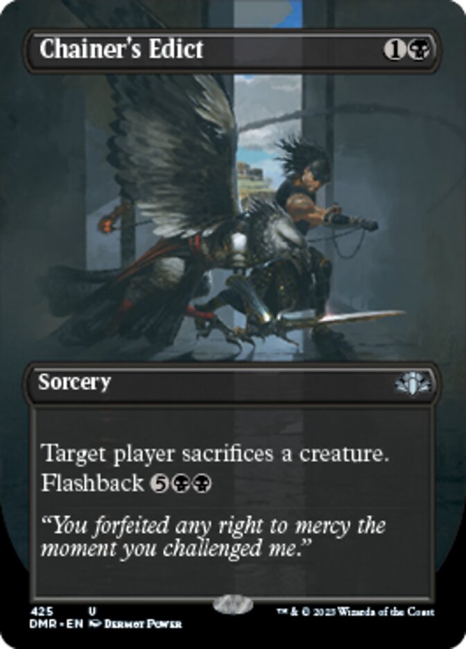 Chainer's Edict (Borderless Alternate Art) [Dominaria Remastered] | Exor Games Summserside