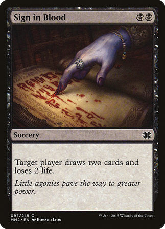 Sign in Blood [Modern Masters 2015] | Exor Games Summserside