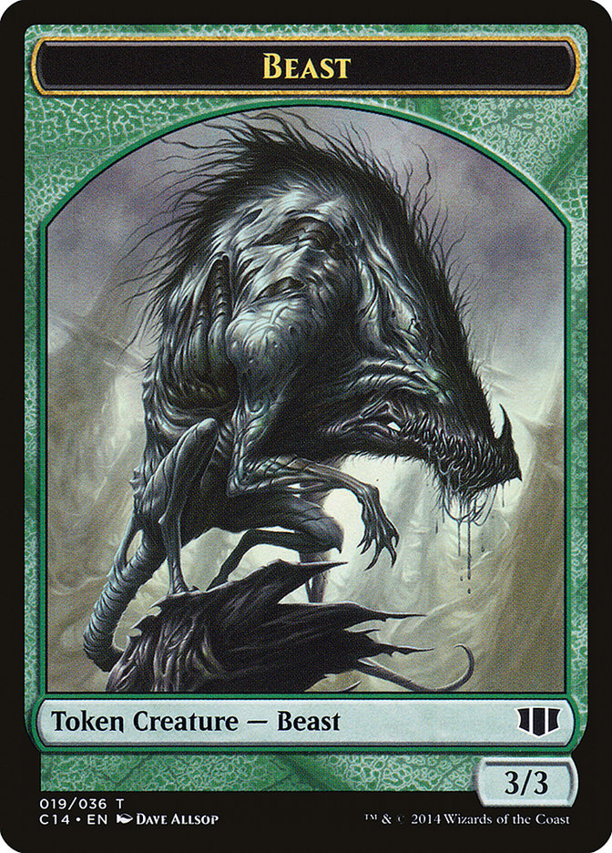 Elemental // Beast (019/036) Double-sided Token [Commander 2014 Tokens] | Exor Games Summserside