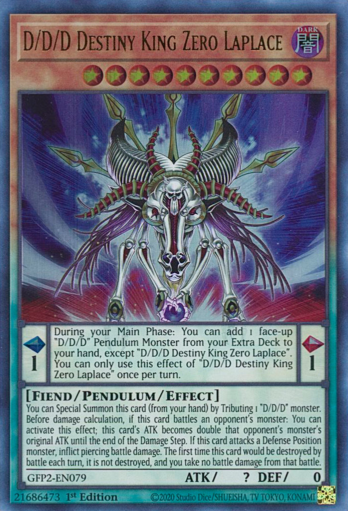 D/D/D Destiny King Zero Laplace [GFP2-EN079] Ultra Rare | Exor Games Summserside