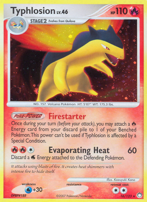 Typhlosion (16/123) [Diamond & Pearl: Mysterious Treasures] | Exor Games Summserside