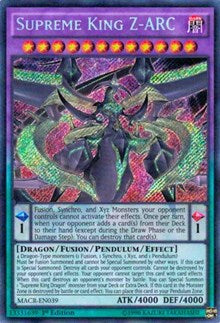 Supreme King Z-ARC [MACR-EN039] Secret Rare | Exor Games Summserside