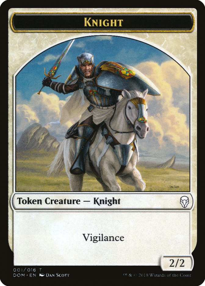 Knight (001/016) [Dominaria Tokens] | Exor Games Summserside