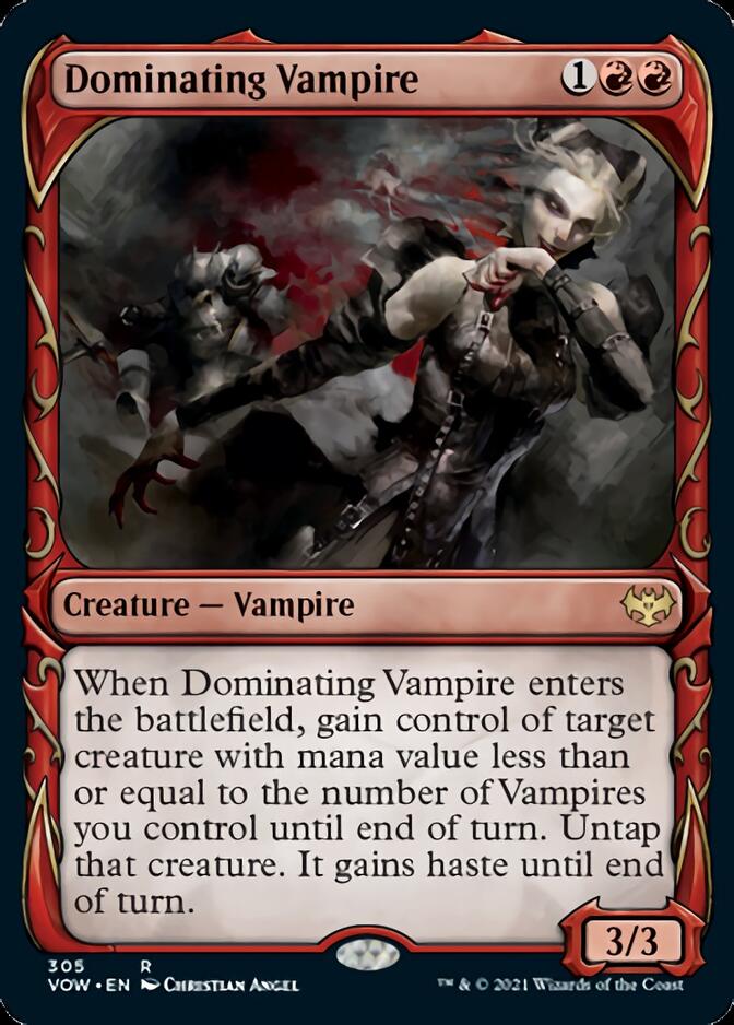 Dominating Vampire (Showcase Fang Frame) [Innistrad: Crimson Vow] | Exor Games Summserside