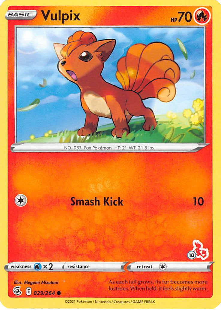 Vulpix (029/264) (Cinderace Stamp #18) [Battle Academy 2022] | Exor Games Summserside