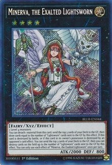 Minerva, the Exalted Lightsworn [BLLR-EN044] Secret Rare | Exor Games Summserside