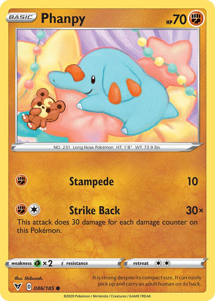 Phanpy (086/185) [Sword & Shield: Vivid Voltage] | Exor Games Summserside