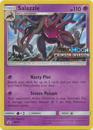 Salazzle (SM73) (Staff Prerelease Promo) [Sun & Moon: Black Star Promos] | Exor Games Summserside