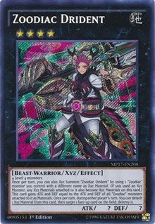 Zoodiac Drident [MP17-EN208] Secret Rare | Exor Games Summserside