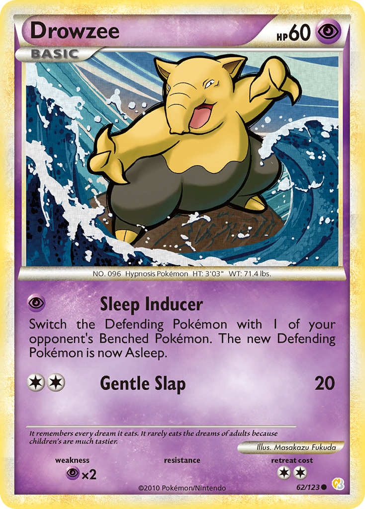 Drowzee (62/123) [HeartGold & SoulSilver: Base Set] | Exor Games Summserside