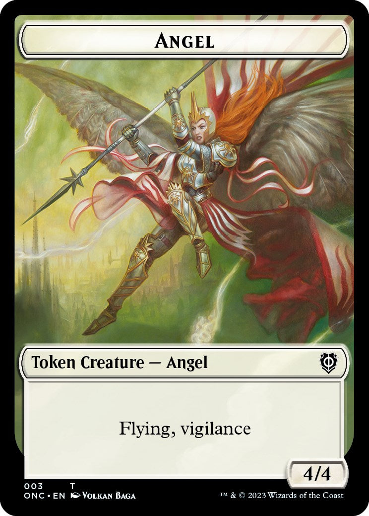 Soldier (008) // Angel Double-Sided Token [Phyrexia: All Will Be One Commander Tokens] | Exor Games Summserside