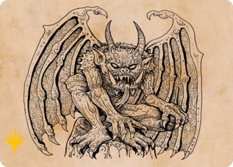 Cloister Gargoyle (Showcase) Art Card (Gold-Stamped Signature) [Dungeons & Dragons: Adventures in the Forgotten Realms Art Series] | Exor Games Summserside