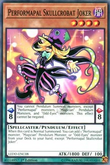 Performapal Skullcrobat Joker [LEDD-ENC08] Common | Exor Games Summserside