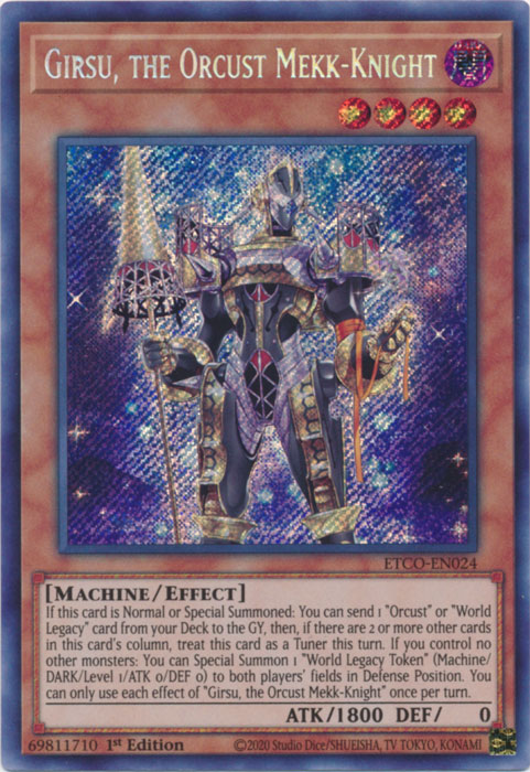 Girsu, the Orcust Mekk-Knight [ETCO-EN024] Secret Rare | Exor Games Summserside