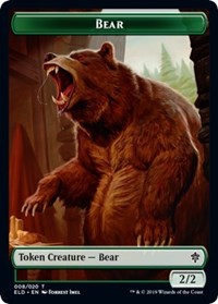 Bear // Food (17) Double-sided Token [Throne of Eldraine Tokens] | Exor Games Summserside