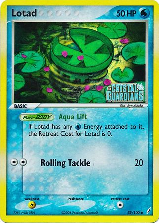 Lotad (55/100) (Stamped) [EX: Crystal Guardians] | Exor Games Summserside