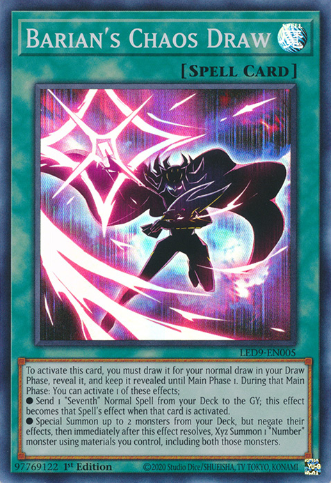 Barian's Chaos Draw [LED9-EN005] Super Rare | Exor Games Summserside