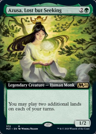 Azusa, Lost but Seeking (Extended Art) [Core Set 2021] | Exor Games Summserside