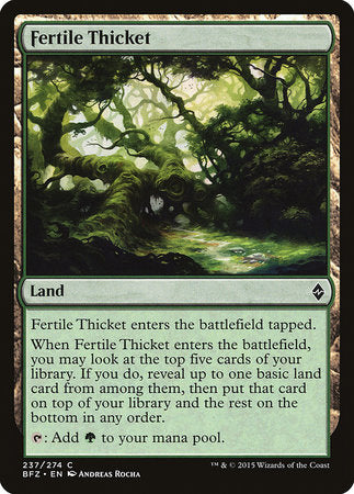 Fertile Thicket [Battle for Zendikar] | Exor Games Summserside