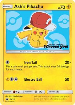 Ash's Pikachu (SM113) [Sun & Moon: Black Star Promos] | Exor Games Summserside