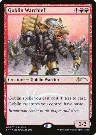 Goblin Warchief (2016) [Friday Night Magic 2016] | Exor Games Summserside