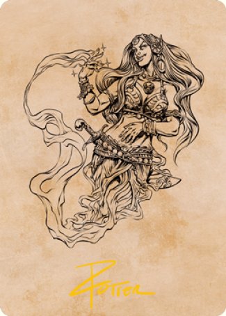 Djinni Windseer (Showcase) Art Card (Gold-Stamped Signature) [Dungeons & Dragons: Adventures in the Forgotten Realms Art Series] | Exor Games Summserside