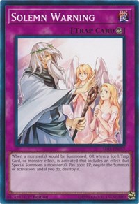 Solemn Warning [SR05-EN037] Common | Exor Games Summserside