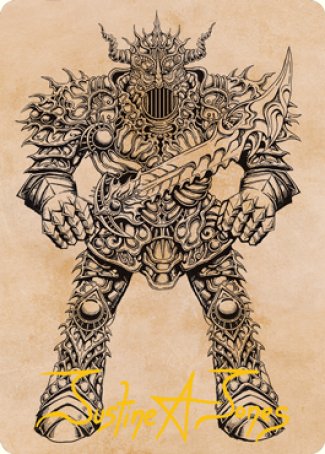 Iron Golem (Showcase) Art Card (Gold-Stamped Signature) [Dungeons & Dragons: Adventures in the Forgotten Realms Art Series] | Exor Games Summserside