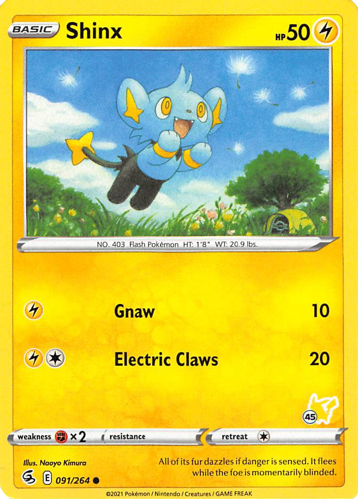 Shinx (091/264) (Pikachu Stamp #45) [Battle Academy 2022] | Exor Games Summserside