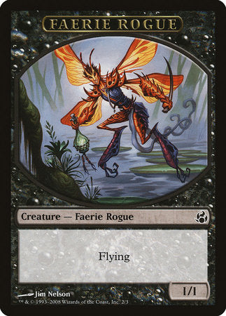 Faerie Rogue Token (Black) [Morningtide Tokens] | Exor Games Summserside