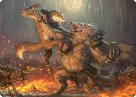 Duel for Dominance Art Card [Innistrad: Midnight Hunt Art Series] | Exor Games Summserside