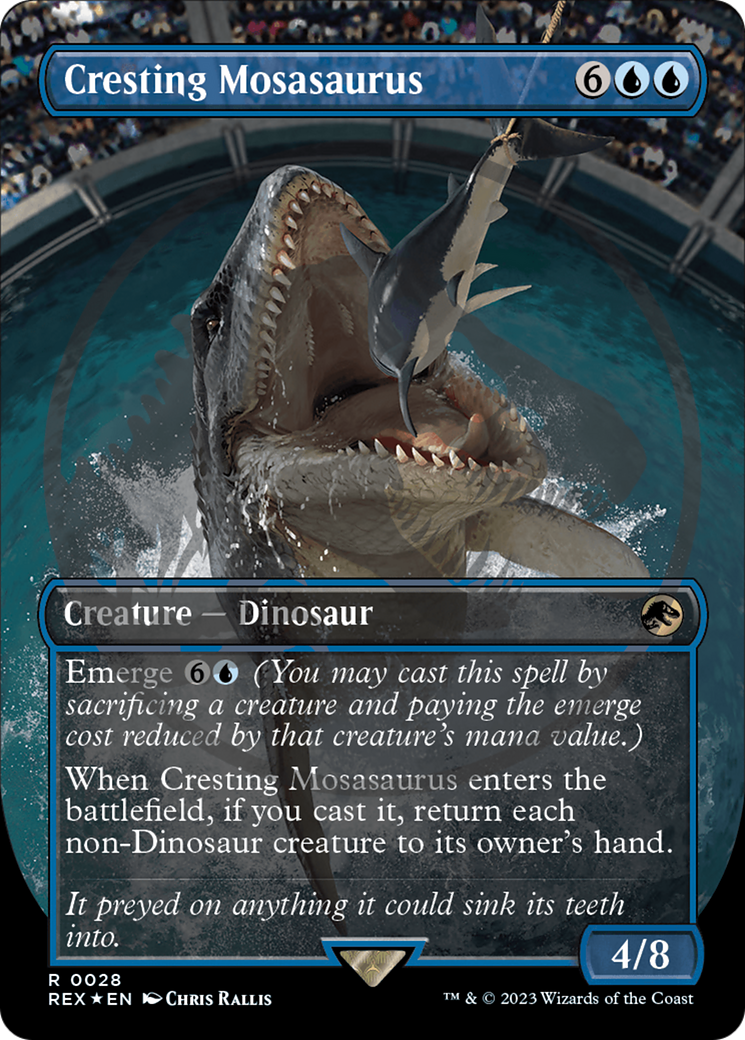 Cresting Mosasaurus Emblem (Borderless) [Jurassic World Collection Tokens] | Exor Games Summserside