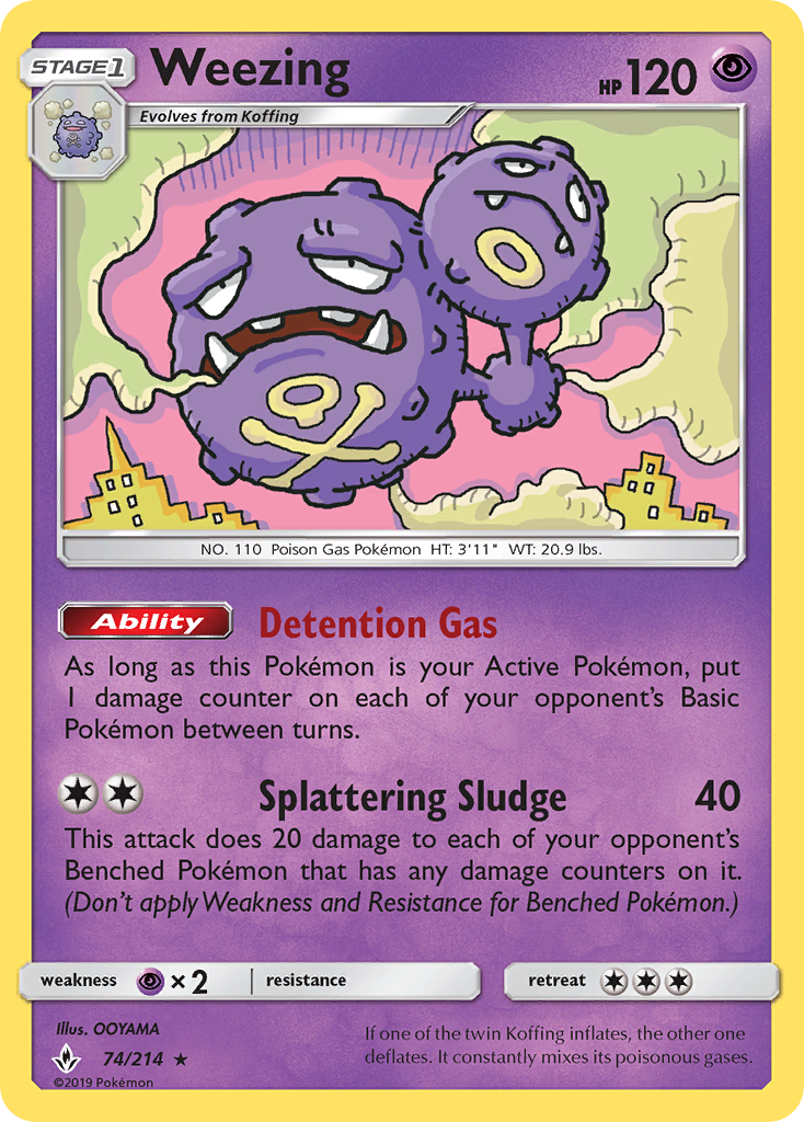 Weezing (74/214) [Sun & Moon: Unbroken Bonds] | Exor Games Summserside