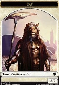 Cat (001) // Cat Warrior (008) Double-sided Token [Commander 2017 Tokens] | Exor Games Summserside