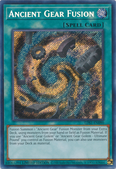 Ancient Gear Fusion [LDS1-EN090] Secret Rare | Exor Games Summserside