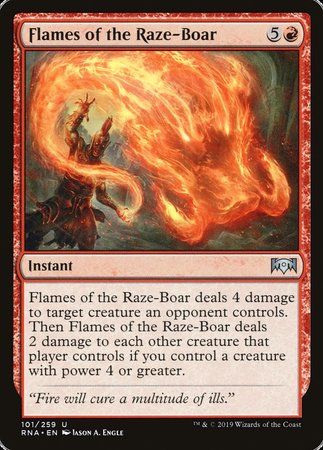 Flames of the Raze-Boar [Ravnica Allegiance] | Exor Games Summserside