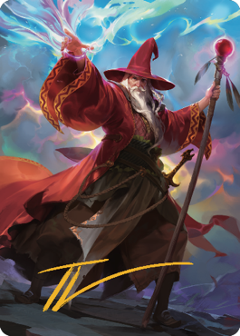 Elminster Art Card (36) (Gold-Stamped Signature) [Commander Legends: Battle for Baldur's Gate Art Series] | Exor Games Summserside