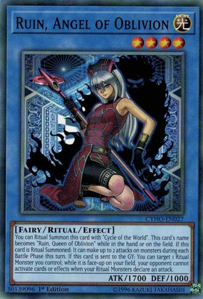 Ruin, Angel of Oblivion [CYHO-EN027] Common | Exor Games Summserside