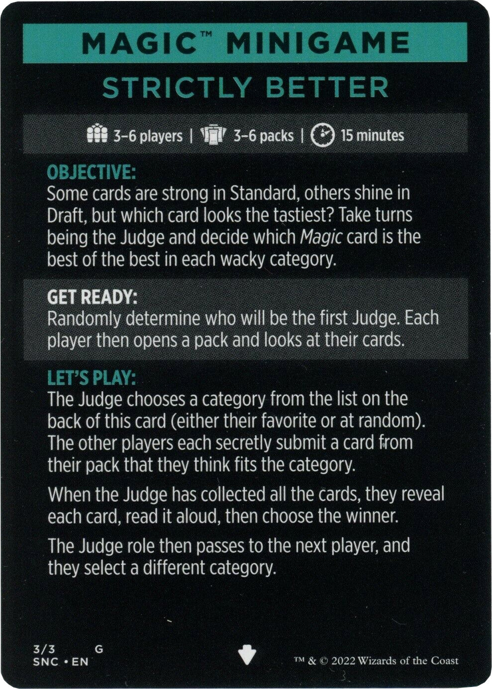 Strictly Better (Magic Minigame) [Streets of New Capenna Minigame] | Exor Games Summserside