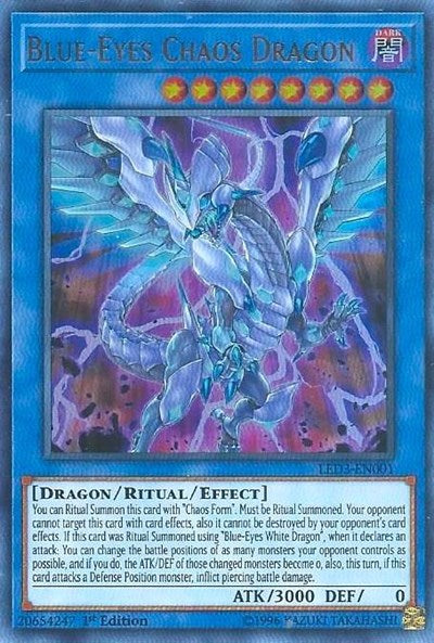 Blue-Eyes Chaos Dragon [LED3-EN001] Ultra Rare | Exor Games Summserside