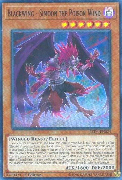 Blackwing - Simoon the Poison Wind [LED3-EN024] Super Rare | Exor Games Summserside