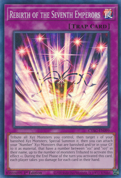 Rebirth of the Seventh Emperors [CYAC-EN099] Super Rare | Exor Games Summserside