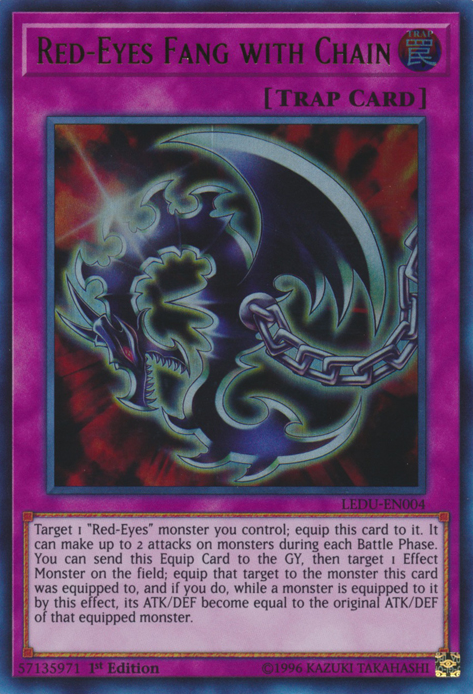 Red-Eyes Fang with Chain [LEDU-EN004] Ultra Rare | Exor Games Summserside
