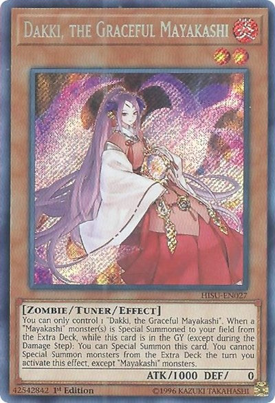 Dakki, the Graceful Mayakashi [HISU-EN027] Secret Rare | Exor Games Summserside