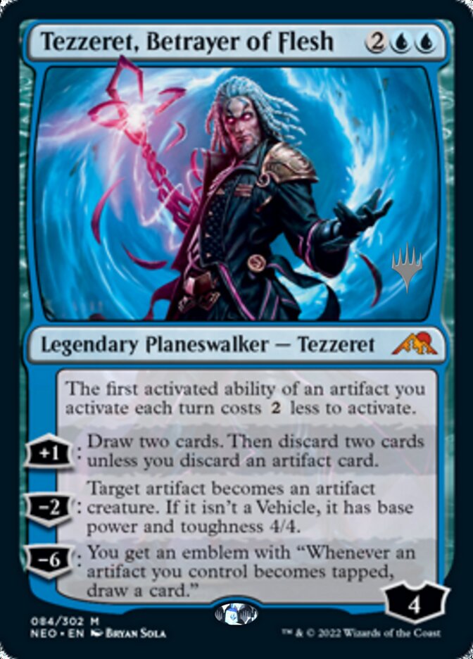 Tezzeret, Betrayer of Flesh (Promo Pack) [Kamigawa: Neon Dynasty Promos] | Exor Games Summserside