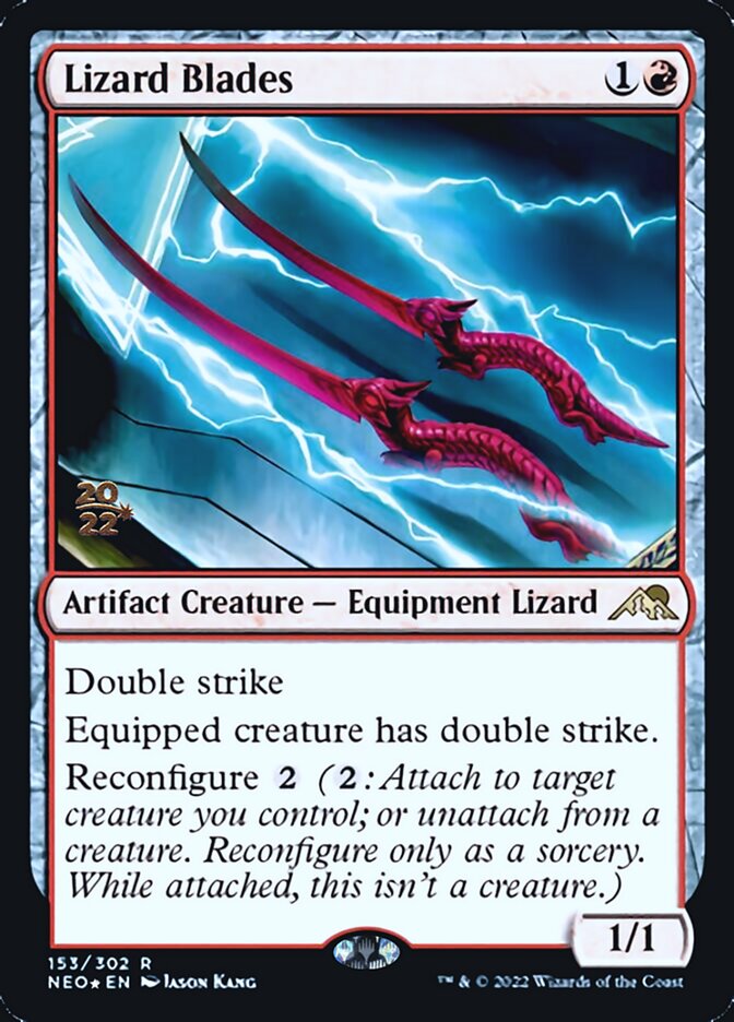 Lizard Blades [Kamigawa: Neon Dynasty Prerelease Promos] | Exor Games Summserside
