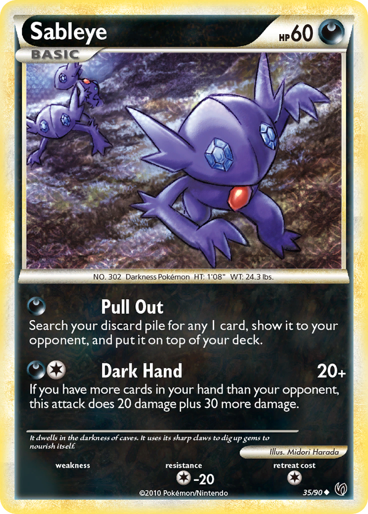 Sableye (35/90) [HeartGold & SoulSilver: Undaunted] | Exor Games Summserside