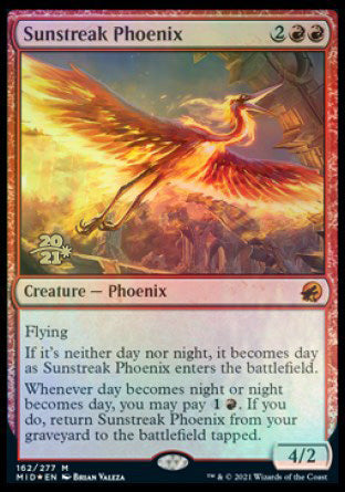 Sunstreak Phoenix [Innistrad: Midnight Hunt Prerelease Promos] | Exor Games Summserside