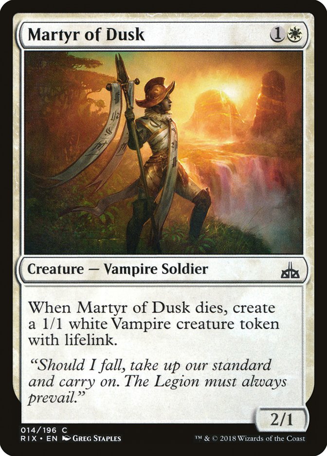 Martyr of Dusk [Rivals of Ixalan] | Exor Games Summserside