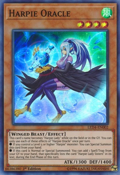 Harpie Oracle [LED4-EN002] Super Rare | Exor Games Summserside